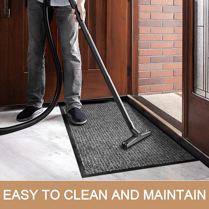 Durable Front Door Mat, Heavy Duty Indoor Outdoor Doormat, 60” x 36” Low - Image 4