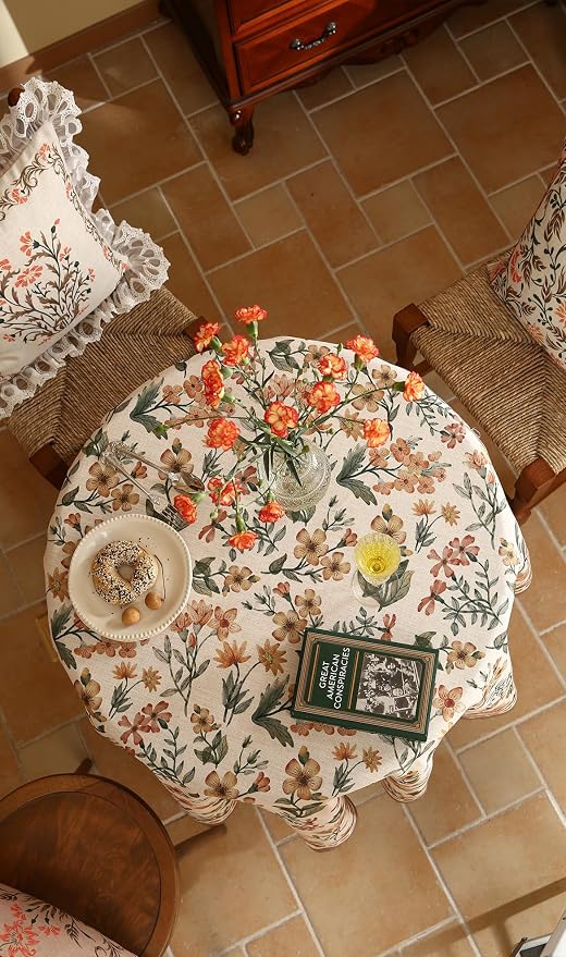 Designer Linen Round Tablecloth, William Morris Vintage Soft and Durable Table - Image 9