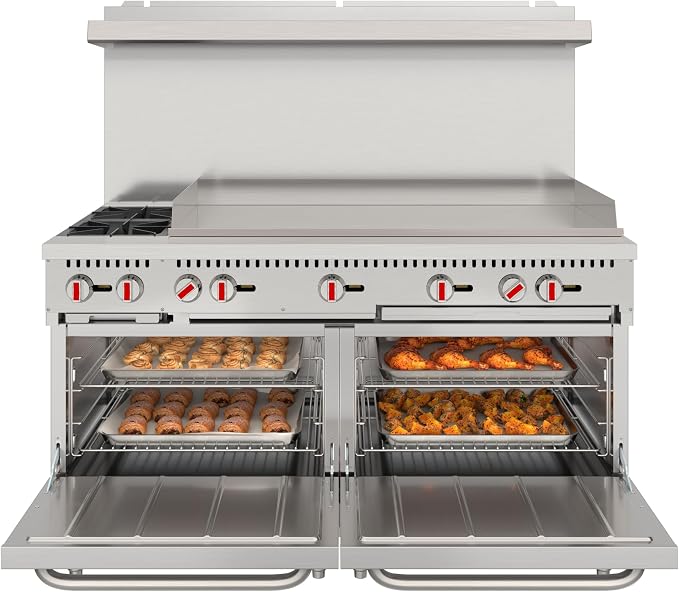 KoolMore 60 in. Double Oven Commercial Cooking Range - Image 5