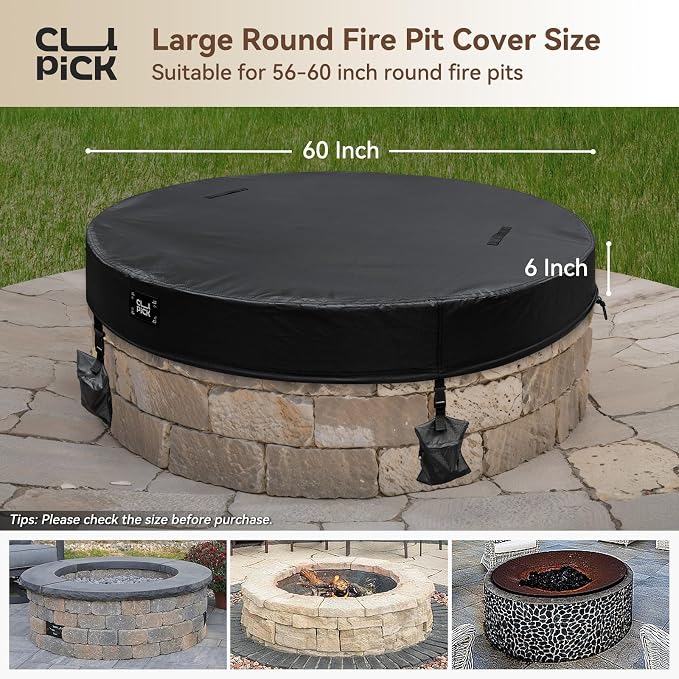 Outdoor Fire Pit Cover Round, In Ground Fire Pit Cover - Image 2