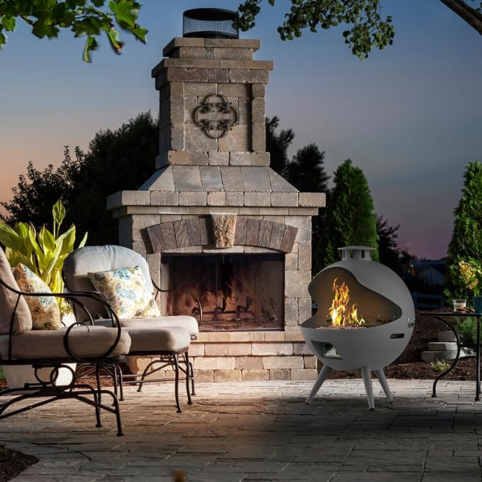 24-Inch Chimenea Outdoor Gas Fireplace, 000 BTU Propane Fire Pit - Image 7