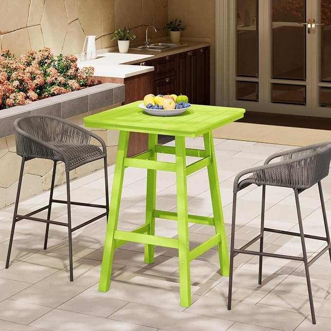 Costaelm Outdoor Bar Table, Patio Bistro Dining Pub Table - Image 2