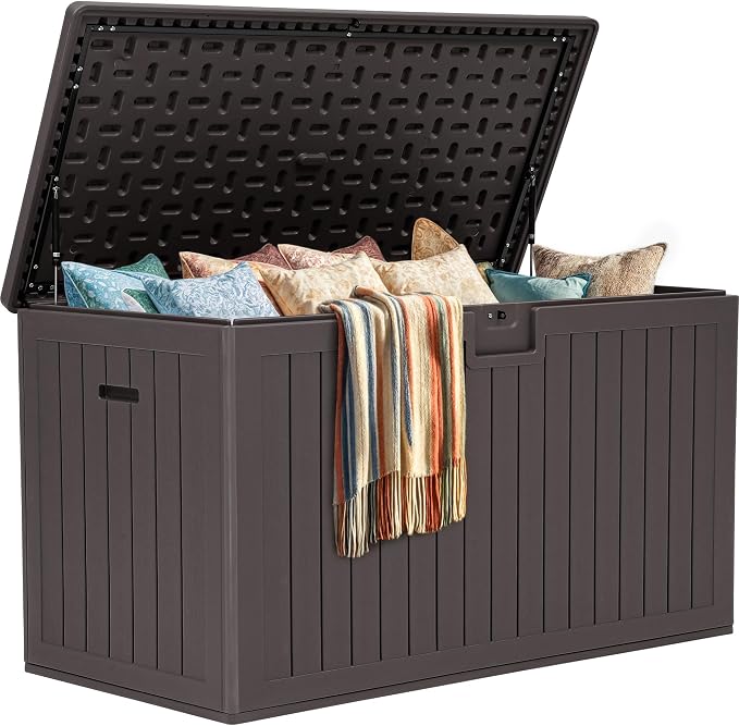 YITAHOME 200 Gallon Extra Large Deck Box, Double-Wall Resin Outdoor Storage Box by YITAHOME