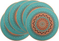 PIGCHCY Round Boho Placemats Set of 6, Rubber Heat Resistant Tabel Mats by PIGCHCY