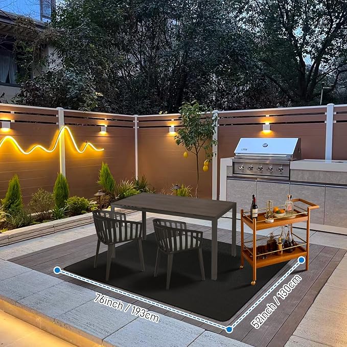 76"×52" Under Grill Mat for Outdoor Grill, Double-Side Fireproof & - Image 6