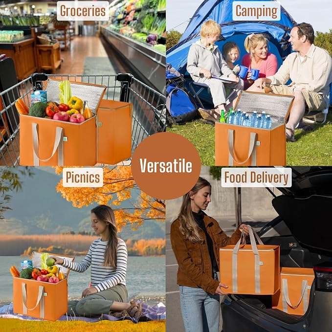 VENO 2 Pack Cooler Bag and Insulated Grocery Bags - Image 10