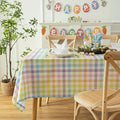 Easter Sunday Spring Plaid Tablecloth by Essifunia