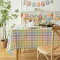 Gingham Easter Tablecloth Fabric by Essifunia