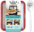 Fancy Panz - Red Classic Aluminum Foil Pan Carrier - Elevated Food Serving Tray by FancyPanz