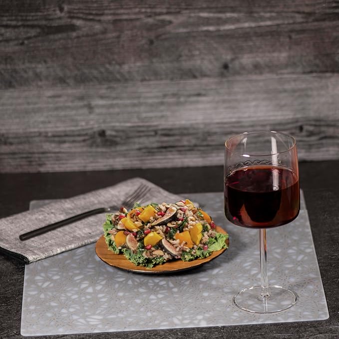 modern-twist 14" x 16" Silicone Rectangular Placemat, PVC-Free Table Mat - Image 4