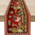 Rooster Table Runner, Rustic Farmhouse Country Cottage Farm Animal Sunflower by Unknown