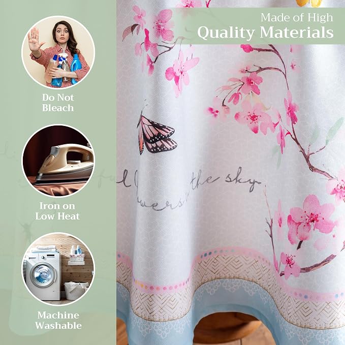 Maison d' Hermine Table Cloth Round Table 100% Cotton 63 Inches Tablecloth - Image 3