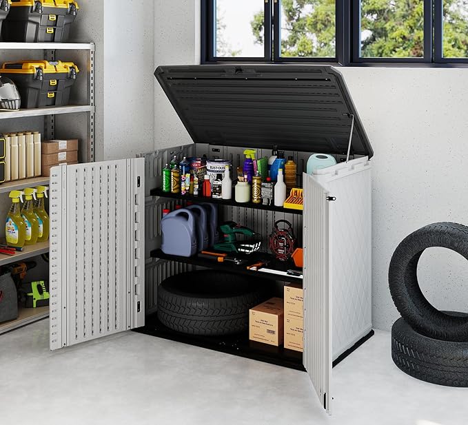 HOMSPARK Storage Shed Weather Resistance, Horizontal Storage Shed - Image 6
