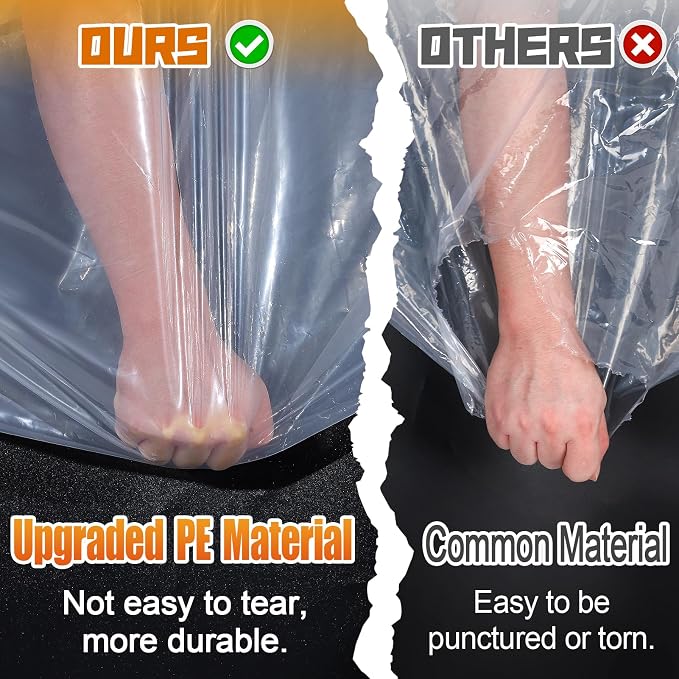 8x10ft Anti-Tear Clear Tarp Waterproof - Image 2