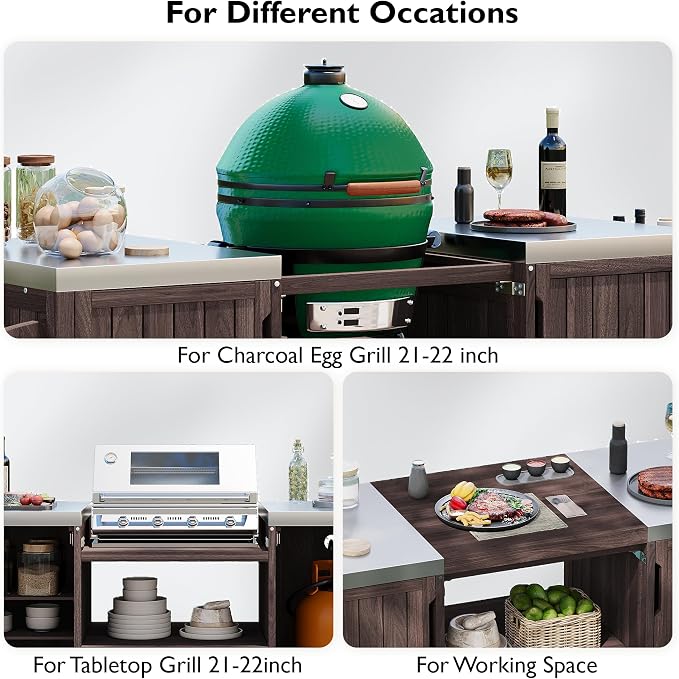 Merax 66.5" Outdoor Grill Table - Image 4