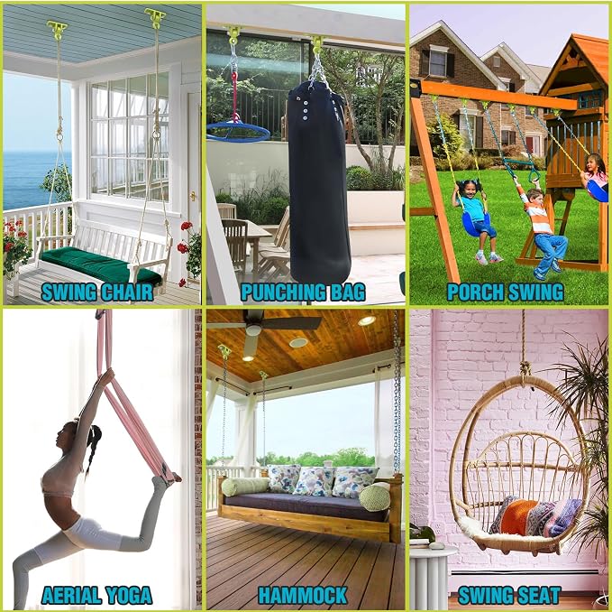 BETOOLL Swing Hangers Heavy Duty Porch Swing Hanging Kit - Image 7