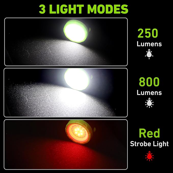 2-Pack Rechargeable LED Work Lights, 360-Degree Adjustable Spotlights - Image 5