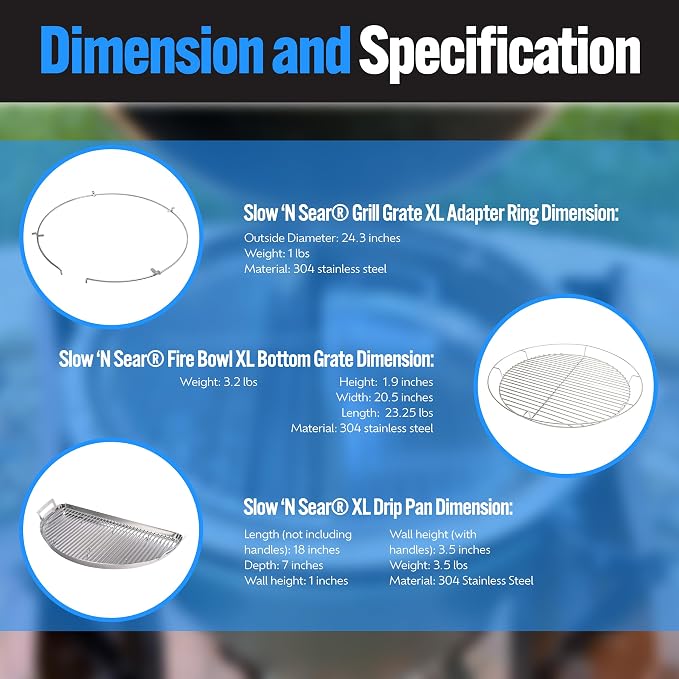 SnS Grills Slow ‘N Sear® 5-Piece Cooking System - Image 6
