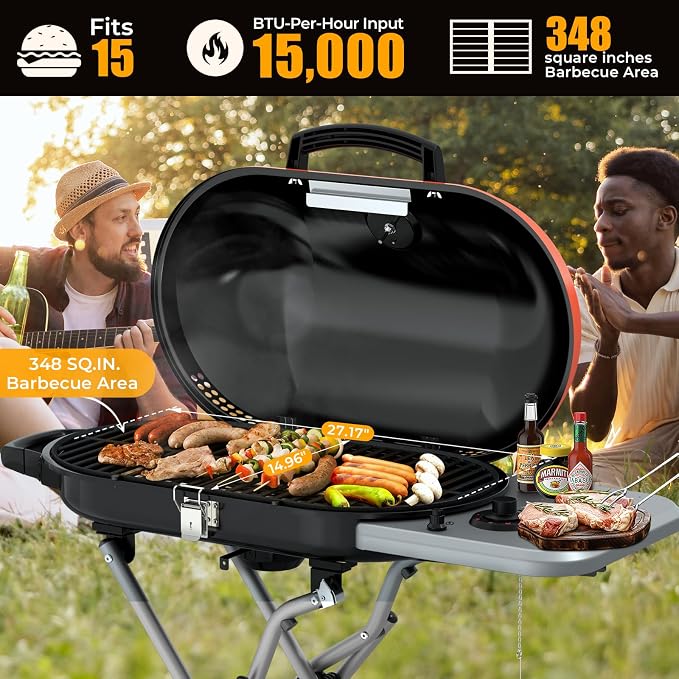 RoadTrip Portable Propane Gas Grill, 000 BTU BBQ Grill - Image 3