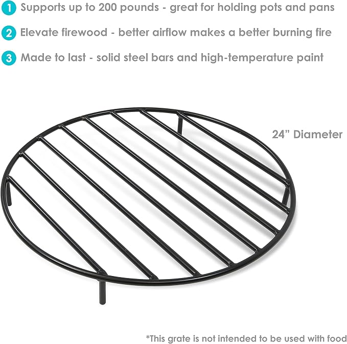 Sunnydaze Round Fire Pit Grate - Image 3