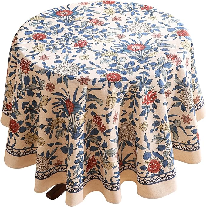 patdrea Designer Small Blue Tablecloth by Welcometopatdrea