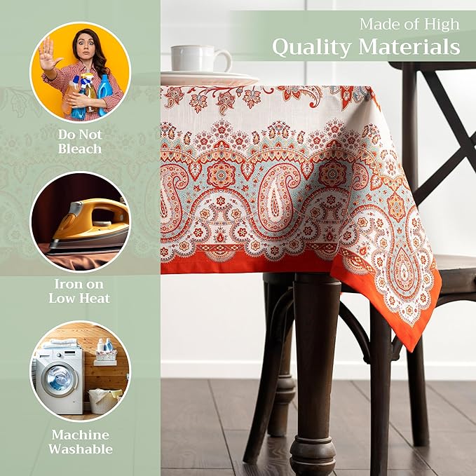 Maison d' Hermine Table Cloth Rectangle Table 100% Cotton 60 x 90 Inches Fall - Image 3