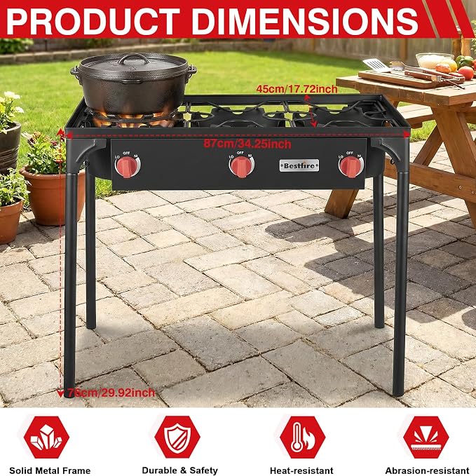 Bestfire 3 Burners Camping Stove - Image 6