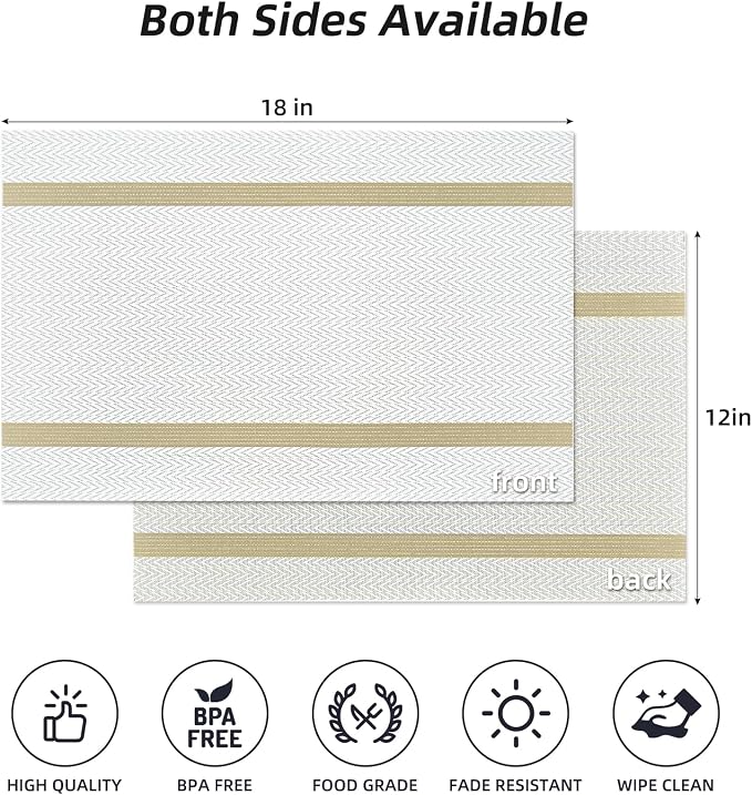 Beige Placemats Set of 8 - Image 2