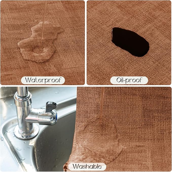 Romanstile Reversible Vinyl Placemats Set of 6, Faux Leather 100% Waterproof - Image 4