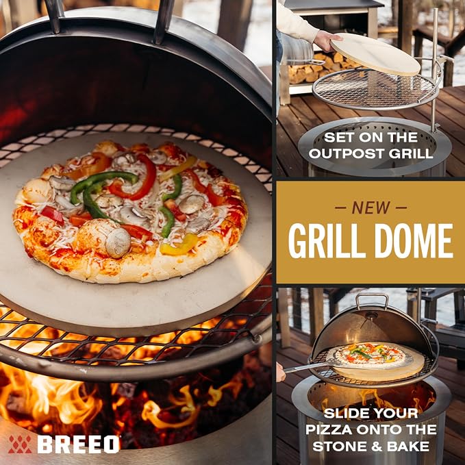 Breeo Grill Dome and Outpost Grill Bundle – Hinged Stainless Steel Dome - Image 4