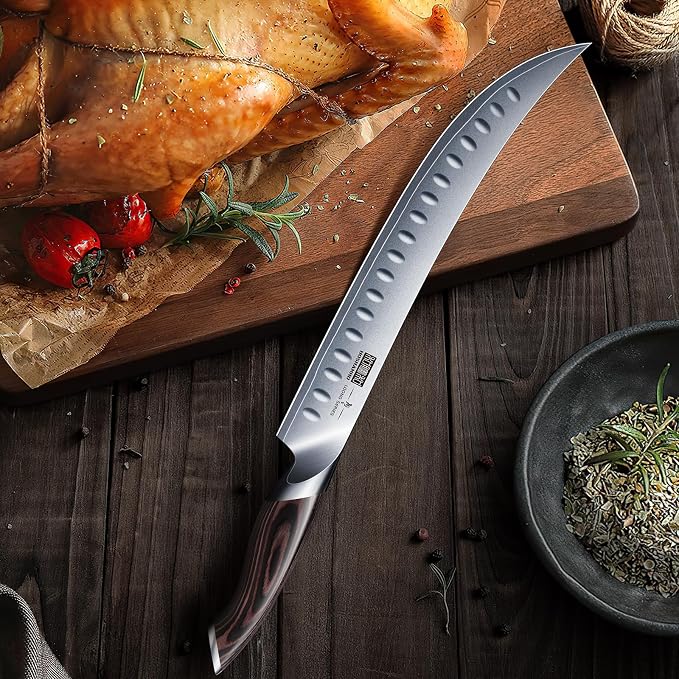 HOSHANHO Carving Slicing Knife, 10 Inch Japanese High Carbon Steel Brisket Knife - Image 6