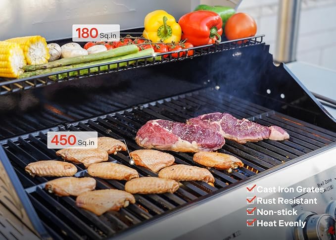 Monument Grills 4+1 Burner Natural Gas Grill - Image 5