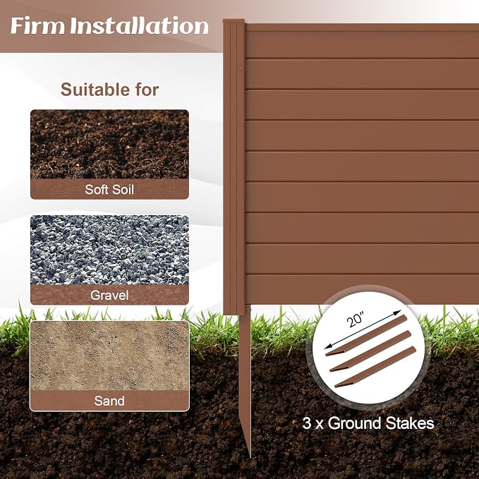 Giantex 2 Panels Air Conditioner Fence, Decorative Trash Can Enclosure - Image 5