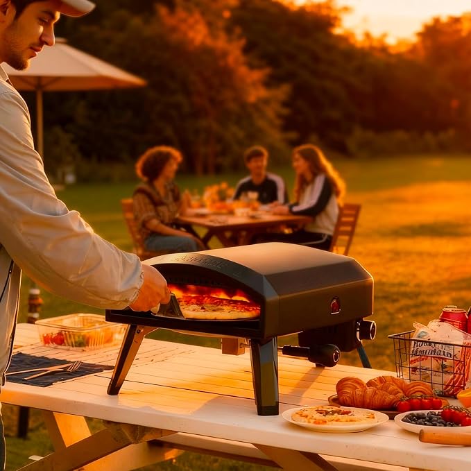EchoSmile 12'' Gas Outdoor Pizza Oven, Propane Pizza Cooker Reaches 950°F - Image 8