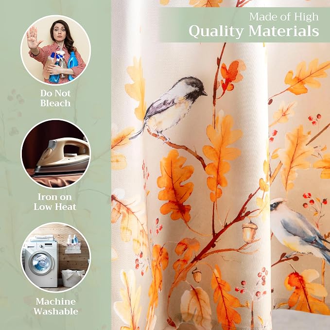 Maison d' Hermine Table Cloth Round Table 100% Cotton 63 Inches Fall Tablecloth - Image 3