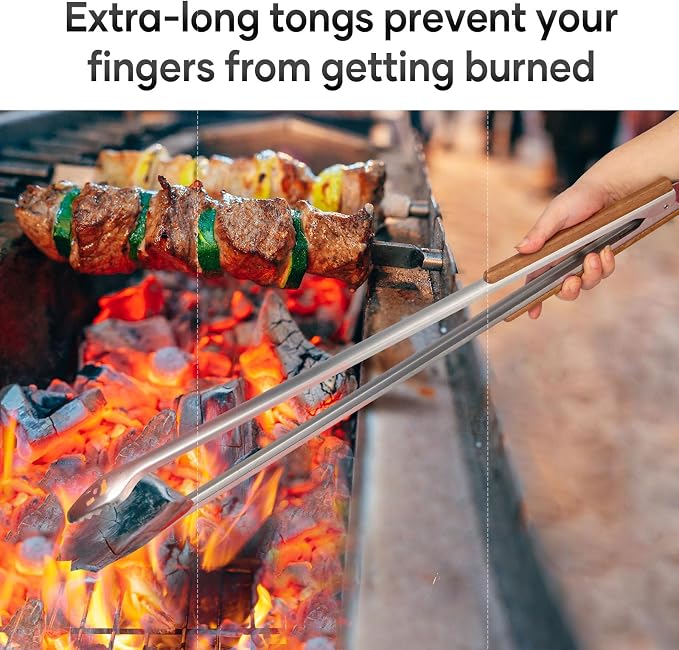 25-Inch Very Long Stainless Steel BBQ Tongs - Image 6