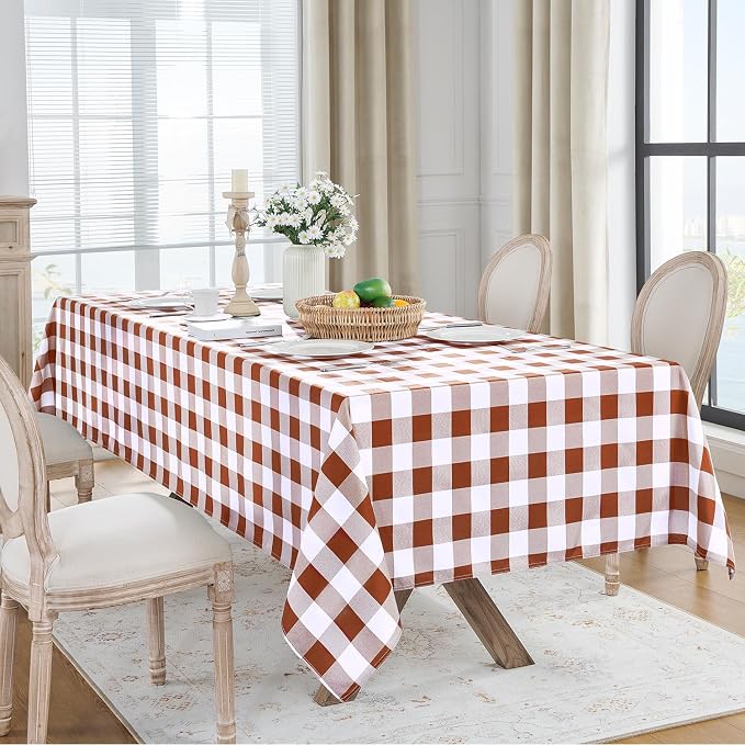 Softalker Gingham Checkered Tablecloth Rectangle - Image 6