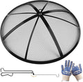 Fire Pit Spark Screen, Outdoor 30 Inch Round Fire Pit Screen by Baitedelai