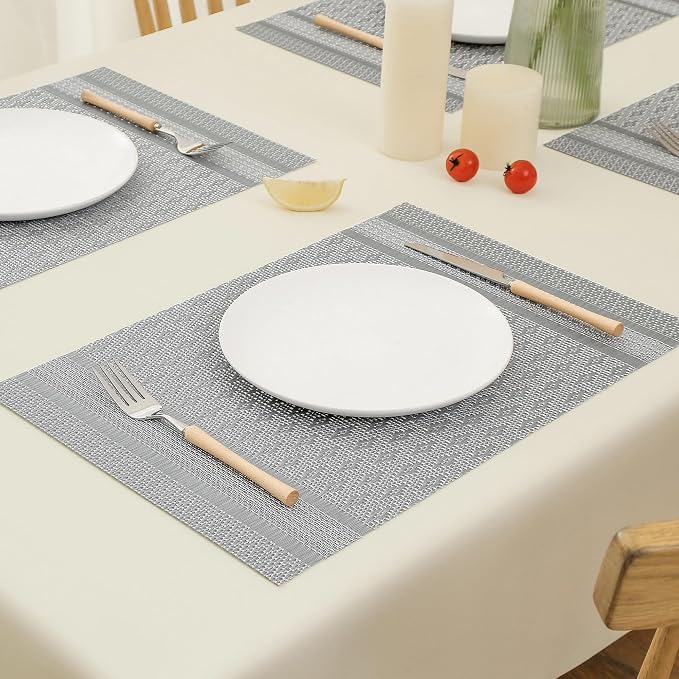 Leetaltree Lunar Grey Placemats Set of 12 - Image 8