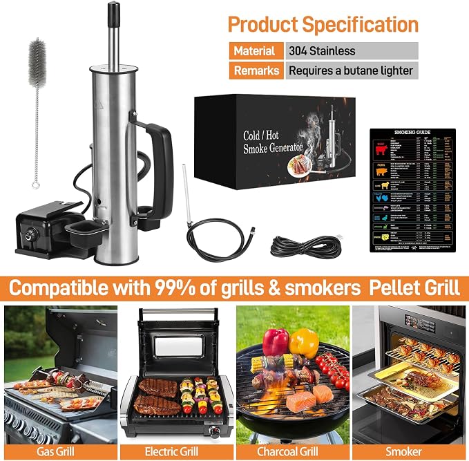 Portable Electric Smoke Generator, Adjustable Smoke Control, Fits 99% Pellet - Image 5