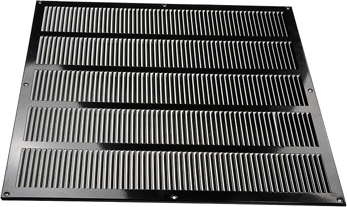 Repa Market Air Vent Cover 20x20 Inch Black Galvanized Steel Louvered Grill - Image 8