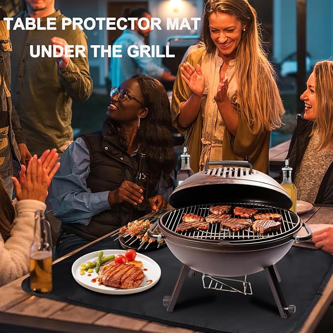 24×31 inches Under Grill Mats for Outdoor Grill, Tabletop Heat Resistant Fire - Image 2