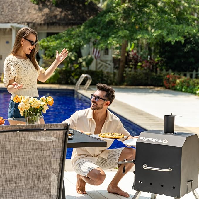 PIZZELLO Pizzello Outdoor Pizza Oven 16'' Large Wood Fired 2-Layer Pizza Ovens - Image 7