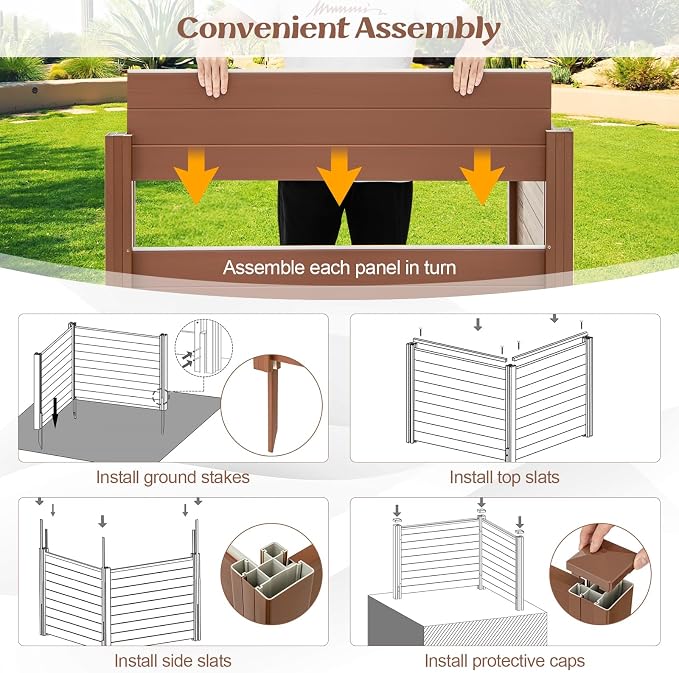 Giantex Air Conditioner Fence 4 Panels - Image 5