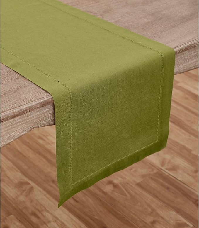 Solino Home Linen Avocado Green Table Runner 72 Inches Long - Image 2