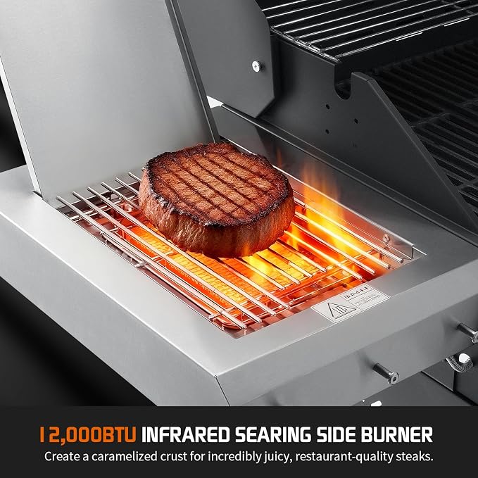 Propane Gas Grill, 5+1 Stainless Steel Barbecue Grill - Image 2