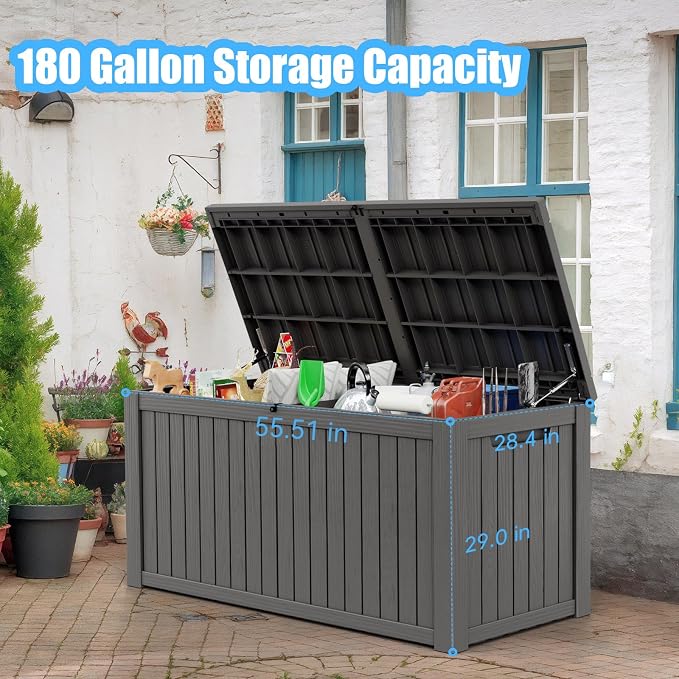 180 Gallon Outdoor Storage Box – Resin Deck Box - Image 6