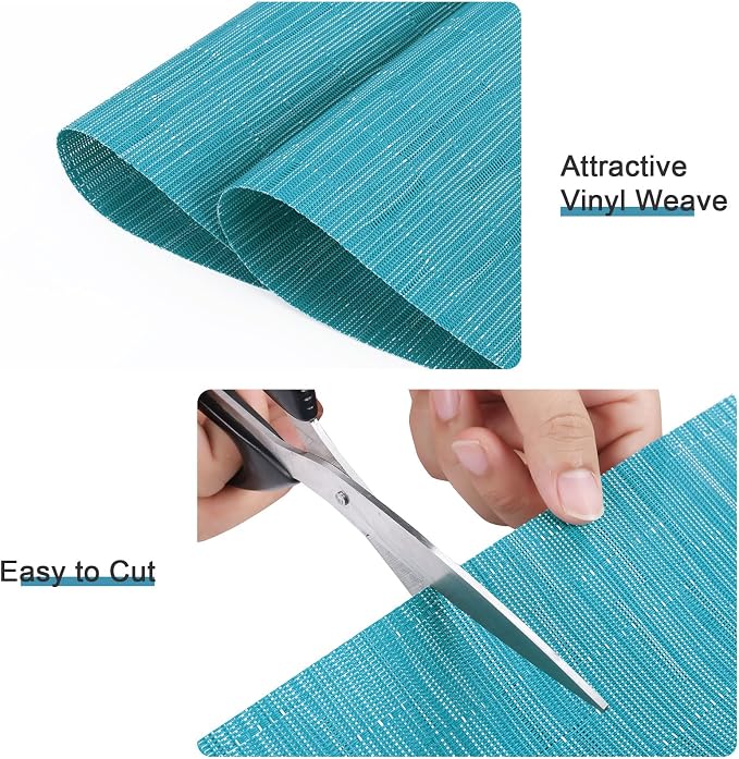 SHACOS Wedge Placemats Set of 8 Woven Vinyl Plastic Placemats - Image 6