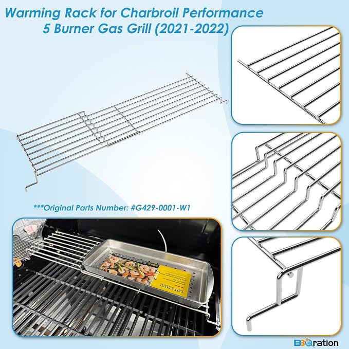 Warming Rack Grill Parts for Charbroil Performance 5 Burner 463448021 463450022 - Image 3