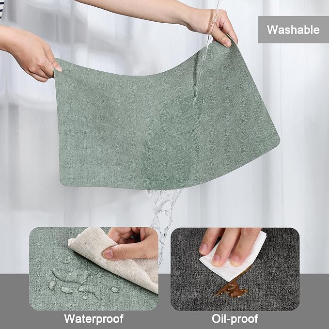 Myir JUN Dual Sided Faux Leather Placemats Set of 8 - Image 4